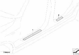 Equipement ult., cache M d'entrée diagram for BMW X3 E83 LCI 2.0d
