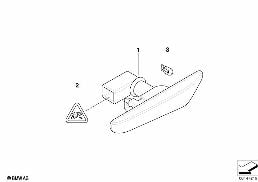 ADDITIONAL TURN INDICATOR LAMP diagram for BMW 1 Series E87 LCI 123d