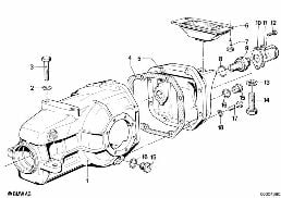 FINAL DRIVE HOUSING COVER/TRIGGER CNTCT diagram for BMW 7 Series E23 730