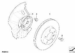 FRONT BRAKE / BRAKE DISC diagram for BMW 3 Series E46 318i