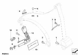 FRONT SAFETY BELT MOUNTING PARTS diagram for BMW X3 E83 LCI 2.0i