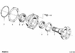 Fixat.bride de transm/anneau de garnitur diagram for BMW 3 Series E30 323i
