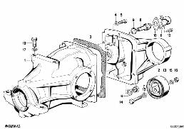 FINAL DRIVE COVER/TRIGGER CONTACT diagram for BMW 3 Series E30 325i
