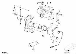 FRONT BRAKE PAD WEAR SENSOR diagram for BMW 5 Series E61 520d