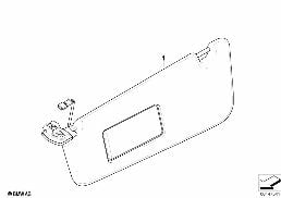 Pare-soleil Alcantara Individual diagram for BMW 5 Series E60 525i