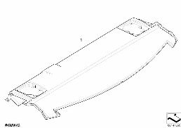 Tablette arrière Alcantara Individual diagram for BMW 5 Series E60 525i