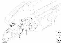 MOUNTING PARTS, I-PANEL, BOTTOM diagram for BMW 3 Series E92 LCI 328xi