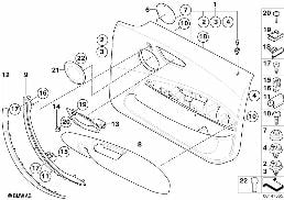 Türverkleidung vorn diagram for BMW 1 Series E87 120d
