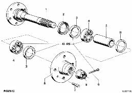 SIDE SHAFT/WHEEL BEARINGS diagram for BMW 3 Series E21 318