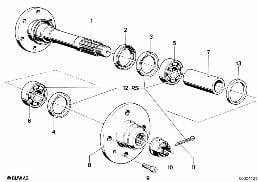 SIDE SHAFT/WHEEL BEARINGS diagram for BMW 3 Series E21 323i