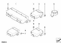 BODY CONTROL UNITS AND MODULS diagram for BMW Z4 E85 3.0si