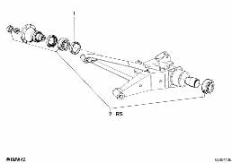 SIDE SHAFT/WHEEL BEARINGS diagram for BMW 5 Series E12 530i