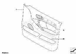 rivestim. individ. portiera ant. airbag diagram for BMW X5 E53 4.8is