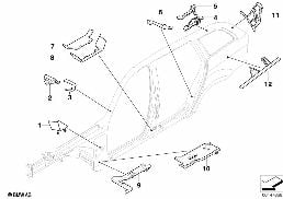 CAVITY SHIELDING, SIDE FRAME diagram for BMW 3 Series E91 LCI 320i