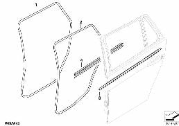 DOOR WEATHERSTRIP, REAR diagram for BMW 3 Series E91 LCI 320i