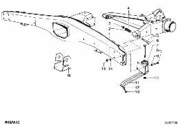REAR AXLE SUPPORT/WHEEL SUSPENSION diagram for BMW 5 Series E12 530i