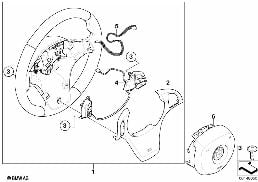 M SPORTS STRNG WHL,AIRBAG,MULTIFUNCTION diagram for BMW X3 E83 LCI 2.0i