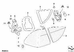 REAR LIGHT diagram for BMW 3 Series E91 335d