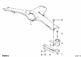REAR AXLE CARRIER diagram for BMW 7 Series E23 730