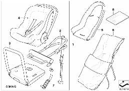 BMW Baby Seat 0+ Isofix diagram for BMW 5 Series E39 525td