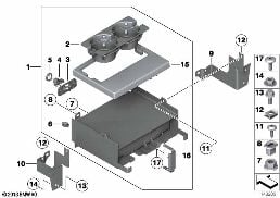 Držák nápojů zadní diagram for BMW Rolls-Royce Phantom RR1 Phantom