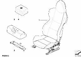 SEAT, FRONT, COMPLETE SEAT diagram for BMW Z4 E85 2.0i