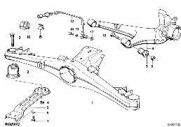 REAR AXLE SUPPORT/WHEEL SUSPENSION