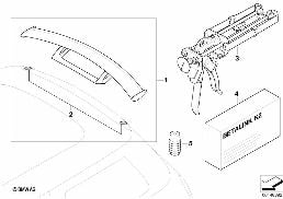 Spojler krawędzi dachu JCW diagram for BMW MINI R50 Cooper