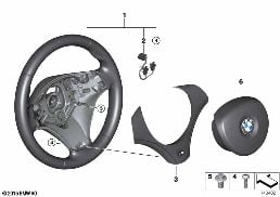 M SPORTS STEER.-WHEEL, AIRBAG, LEATHER diagram for BMW 3 Series E90 330i