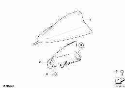 SINGLE PARTS ANTENNA diagram for BMW 3 Series E91 335d