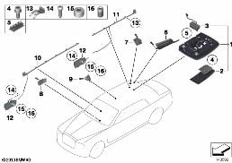 Vnitřní osvětlení diagram for BMW Rolls-Royce Phantom RR1 Phantom