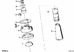 GUIDE SUPPORT/SPRING PAD/ATTACHING PARTS diagram for BMW 3 Series E21 318