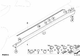 COVER DOOR SILL / WHEEL ARCH diagram for BMW 7 Series E66 760Li