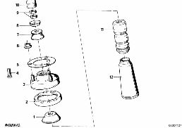 GUIDE SUPPORT/SPRING PAD/ATTACHING PARTS diagram for BMW 3 Series E21 323i