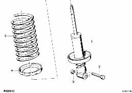 COIL SPRING/GUIDE SUPPORT/ATTACH.PARTS diagram for BMW 3 Series E21 323i