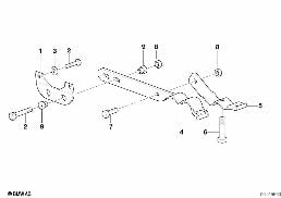 排氣裝置懸掛件 diagram for BMW 3 Series E36 328i