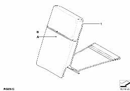 Bracciolo posteriore individuale cuoio diagram for BMW X5 E53 4.8is