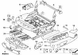 앞 시트,시트 레일,전동/개별 부품 diagram for BMW 3 Series E92 M3