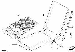 REAR SEAT CENTER ARMREST diagram for BMW 3 Series E92 LCI 328xi