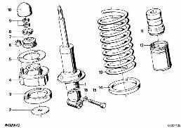 SINGLE COMPONENTS FOR REAR SPRING STRUT
