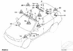 VARIOUS LAMPS diagram for BMW X5 E53 3.0d