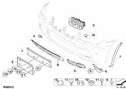 取付け部品 バンパー diagram for BMW X3 E83 3.0i
