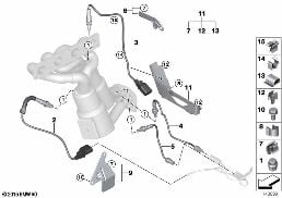 Pezzi montabili di sonda lambda diagram for BMW 3 Series E90 320i