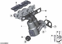 EXHAUST MANIFOLD WITH CATALYST