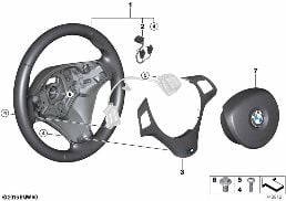 M SPORTS STRNG WHL,AIRBAG,MULTIFUNCTION diagram for BMW 3 Series E92 LCI 325xi