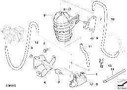 Sterowanie podciśnienia turbosprężarki diagram for BMW 3 Series E46 330d
