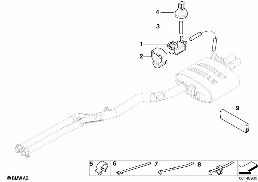 VACUUM CONTROL, EXHAUST FLAP diagram for BMW 5 Series E61 535d