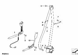 FRONT SAFETY BELT MOUNTING PARTS diagram for BMW 5 Series E60 520i
