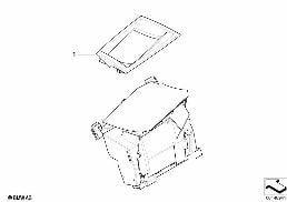 Cache ind. disp. l'affich. à tête cuir diagram for BMW 5 Series E60 525i