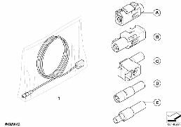 UNIVERSAL AERIAL CABLE diagram for BMW Z4 E86 M3.2